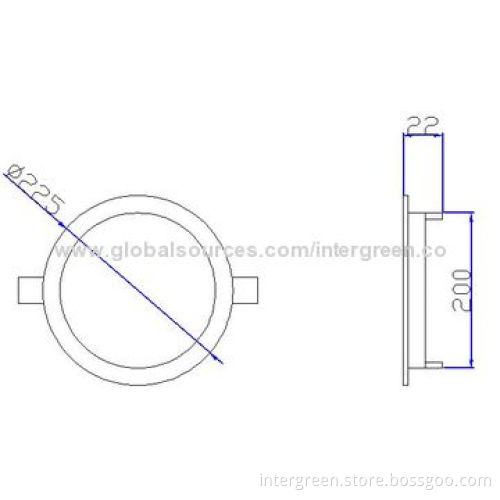 18W Ultra-slim LED Panel Light/Downlight, 2835 SMD, CE, RoHS, FCC Marks, 3-year Warranty